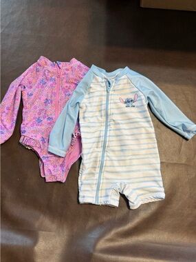 jumping beans Pink Floral Toddler Swim Top